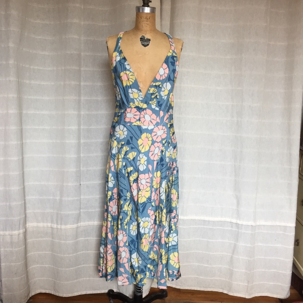 Marc Jacobs Daisy Floral Rayon/Linen Dress